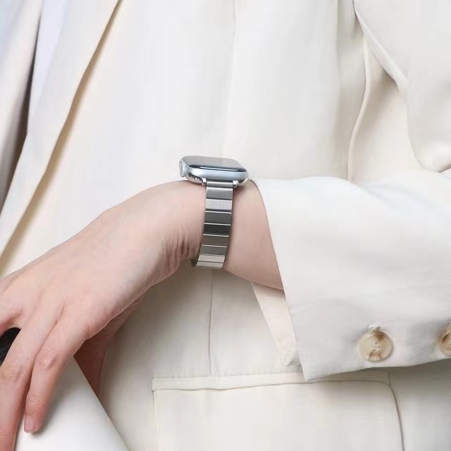 Dây Đeo Đồng Hồ Bằng Kim Loại Mỏng 41mm 45mm Cho iWatch 6 SE 5 4 3 40mm 44mm 38mm 42mm