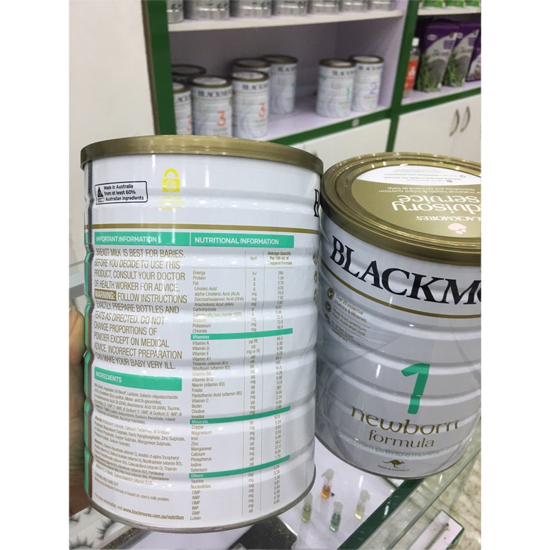 Sữa Blackmores Newborn Formula 900g Úc số 1 (trẻ từ 0 - 6 tháng tuổi )