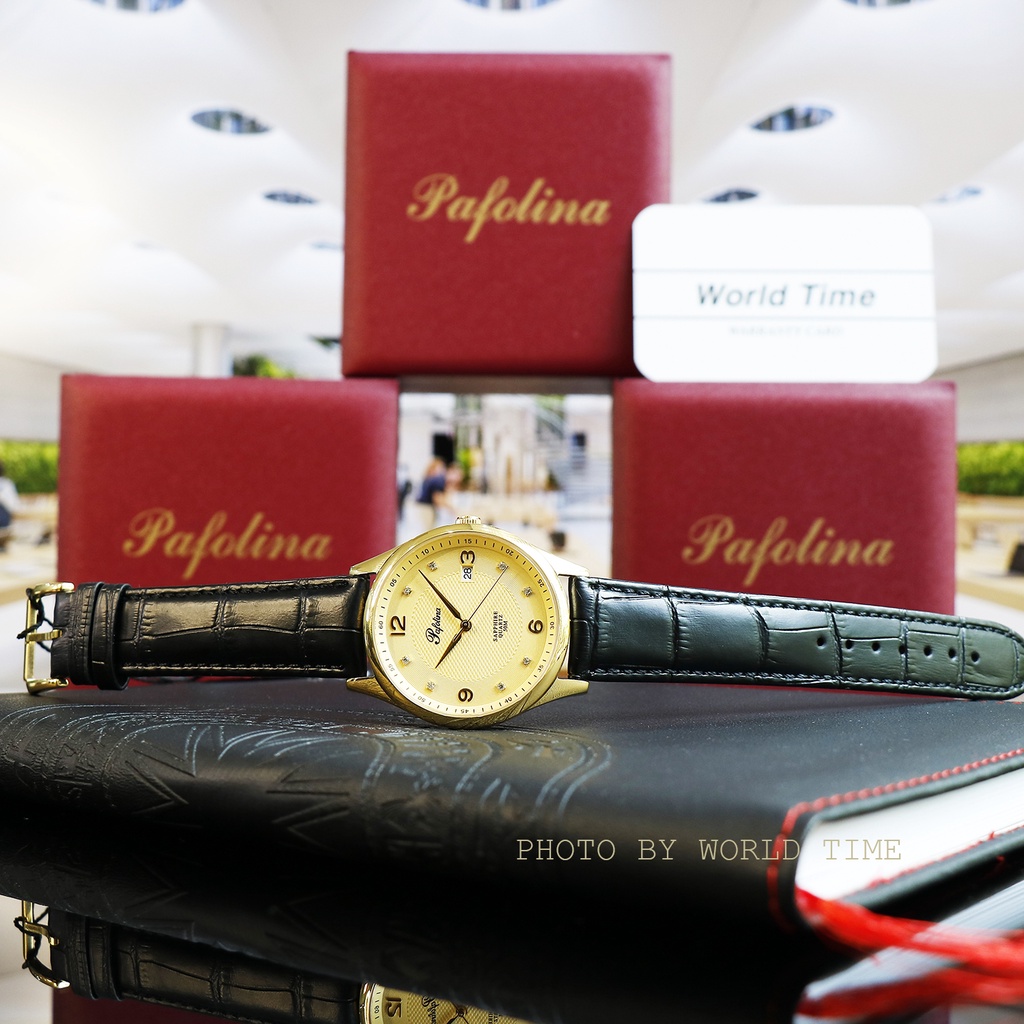 Đồng Hồ Nam Pafolina 5033M dây da Chính Hãng Full Box , Kính Sapphire Chống Xước - Chống Nước 5ATM - Bảo hành 3 năm