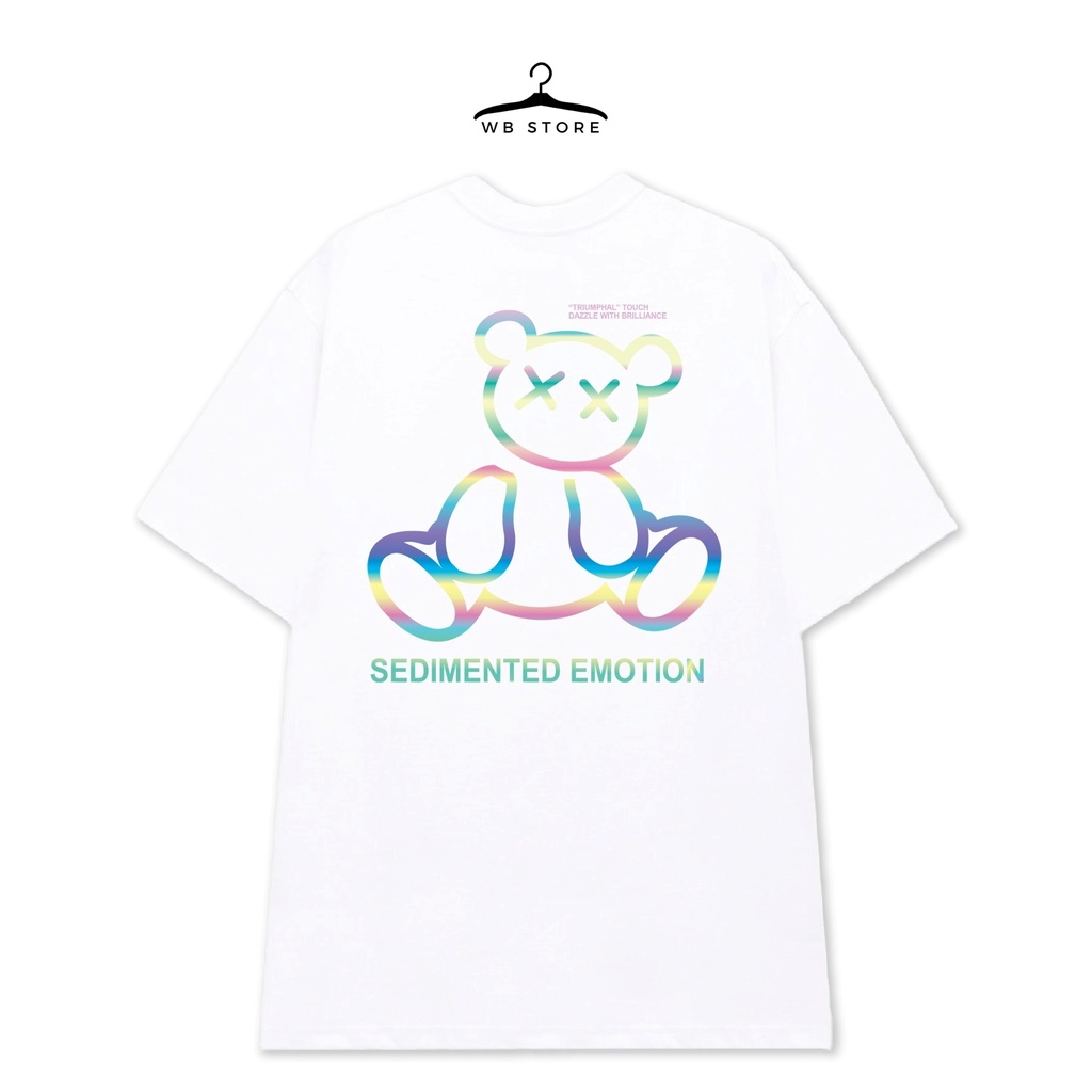 Áo thun Unisex WB Bear Áo phông nam nữ tay lỡ form rộng oversize trắng đen | BigBuy360 - bigbuy360.vn