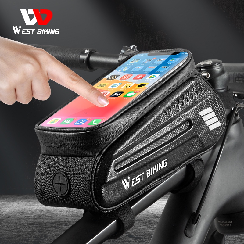 Túi treo sườn xe đạp WEST BIKING chống thấm nước cho điện thoại cảm ứng 7.0Inch túi xe đạp