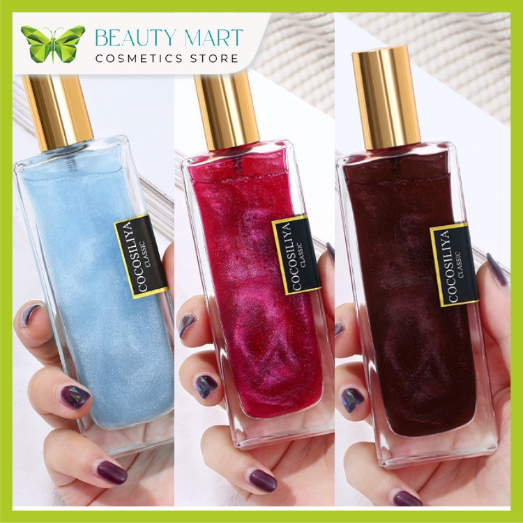 Nước hoa cho cơ thể Body mist Cocosiliya 50ml có ánh nhũ -lưu hương lâu, mùi hương hiện đại, quyến rũ dành cho cả nam nữ