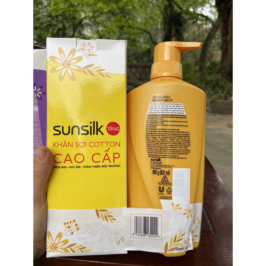 DẦU GỘI ĐẦU SUNSILK MỀM MƯỢT DIỆU KỲ 650ML có quà tặng