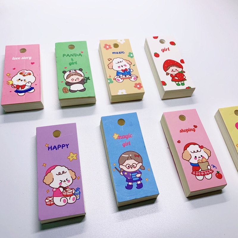 Flashcard học từ vựng chữ nhật dễ thương-SS009