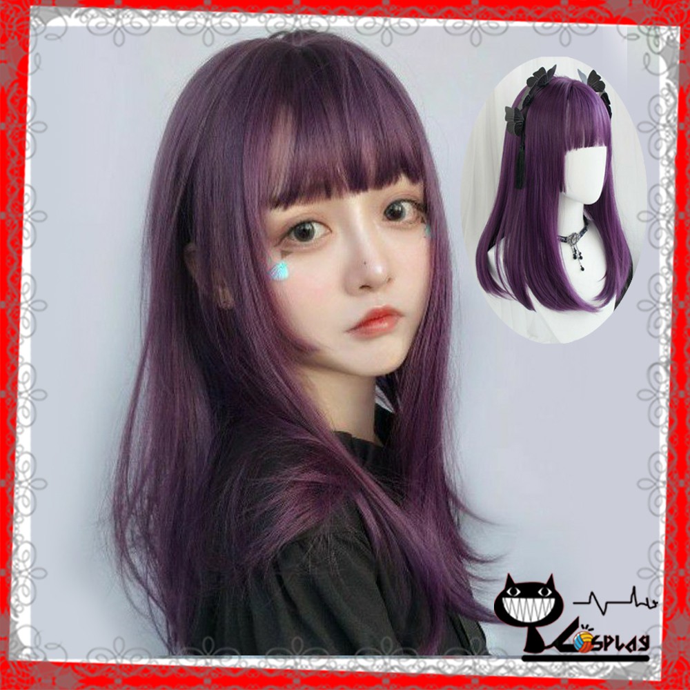 [Sẵn] Wig teen/lolita/cosplay M36 (tóc giả nguyên đầu thẳng ngang ngực) tại Miu Cosplay