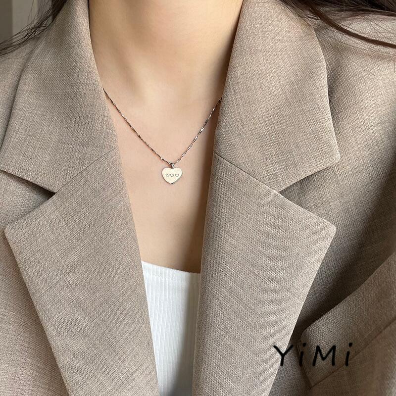 Vòng cổ mặt trái tim nhỏ thiết kế mới đơn giản thời trang dành cho nữ
