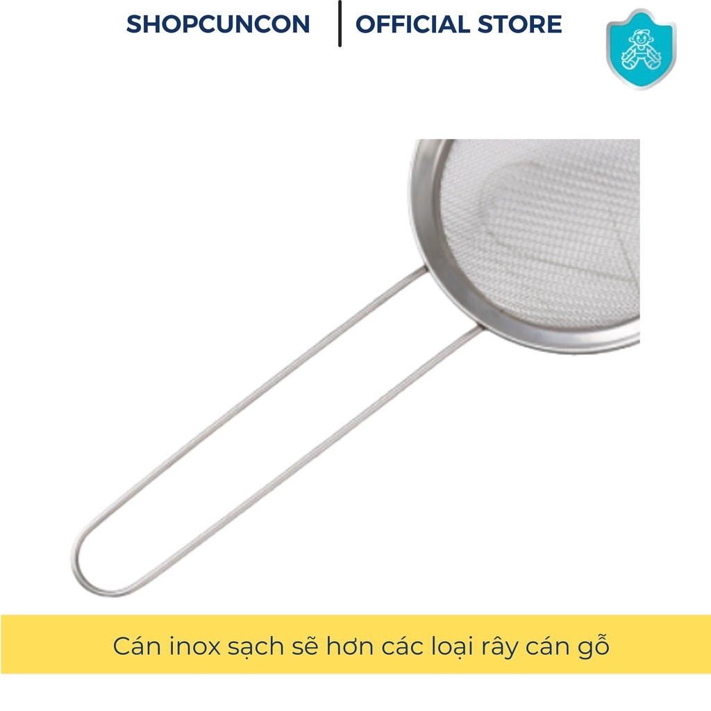 Rây cháo ăn dặm, rây lọc lỗ mịn inox không rỉ, lọc thức ăn