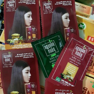 Combo 8 gói dầu gội nguyên xuân nâu/xanh 6.5ml