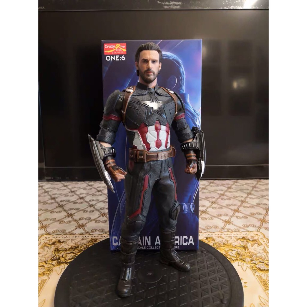 Mô hình Tượng tĩnh Cap râu - Captain America infinity war empire toys, crazy toys - Avengers