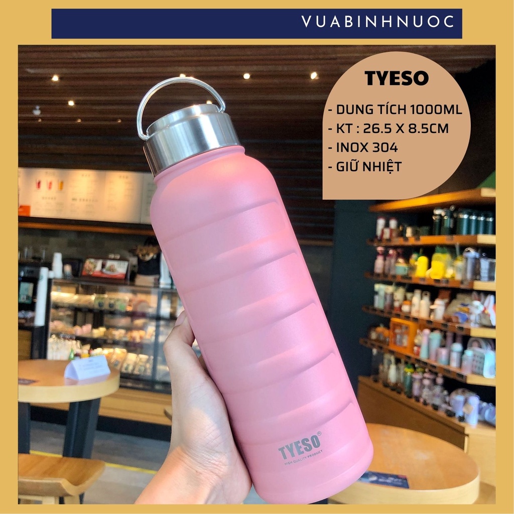 Bình Tyeso 710ml - 1000ml giữ nhiệt có quai xách - vuabinhnuoc