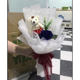 hoa sáp thơm 1 bong + gấu
