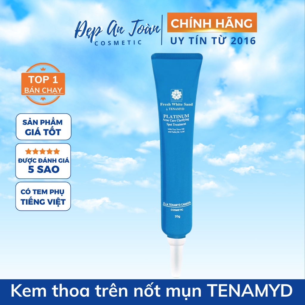 Kem thoa trên nốt mụn Tenamyd Canada - Platinum Acne Care Clarifying Spot Treatment 20