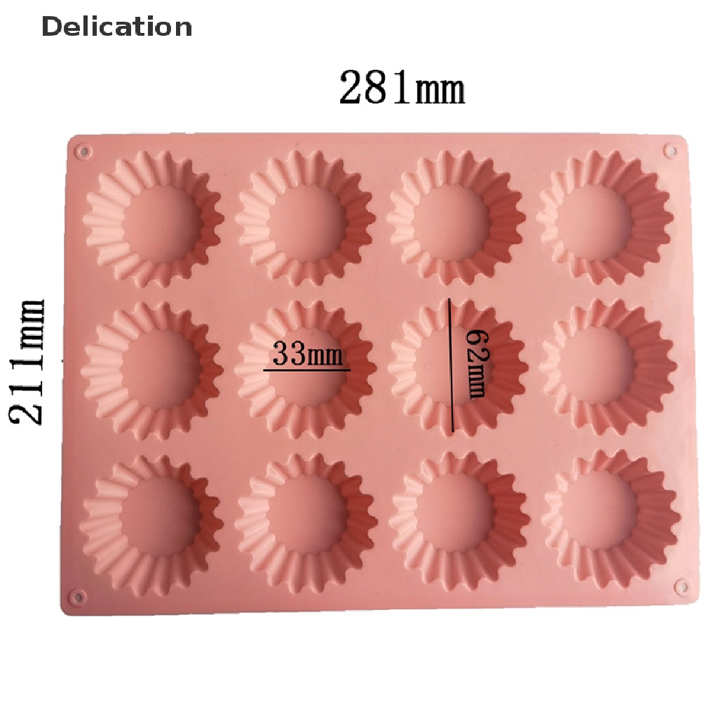 1 Khuôn Silicone Làm Bánh Muffin 12 Lỗ Tiện Dụng