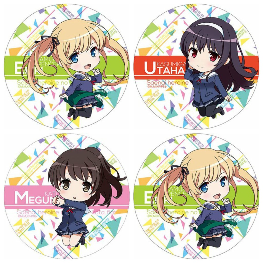 Huy hiệu cài áo IN HÌNH Saekano: How to Raise a Boring Girlfriend Đào tạo bạn gái anime chibi dễ thương