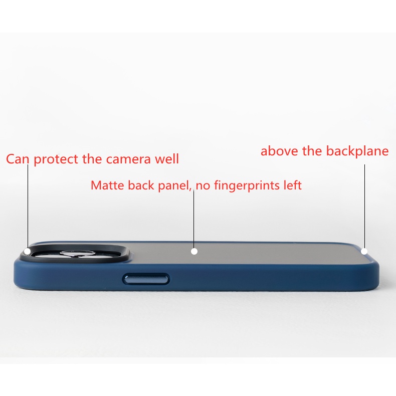 Ốp Điện Thoại PC Cứng Viền TPU Dẻo Màu Nhám Kèm Nút Hợp Kim Nhôm Chống Sốc Cho iPhone 7 Plus 8 X XS MAX XR 11 PRO SE2 SE3