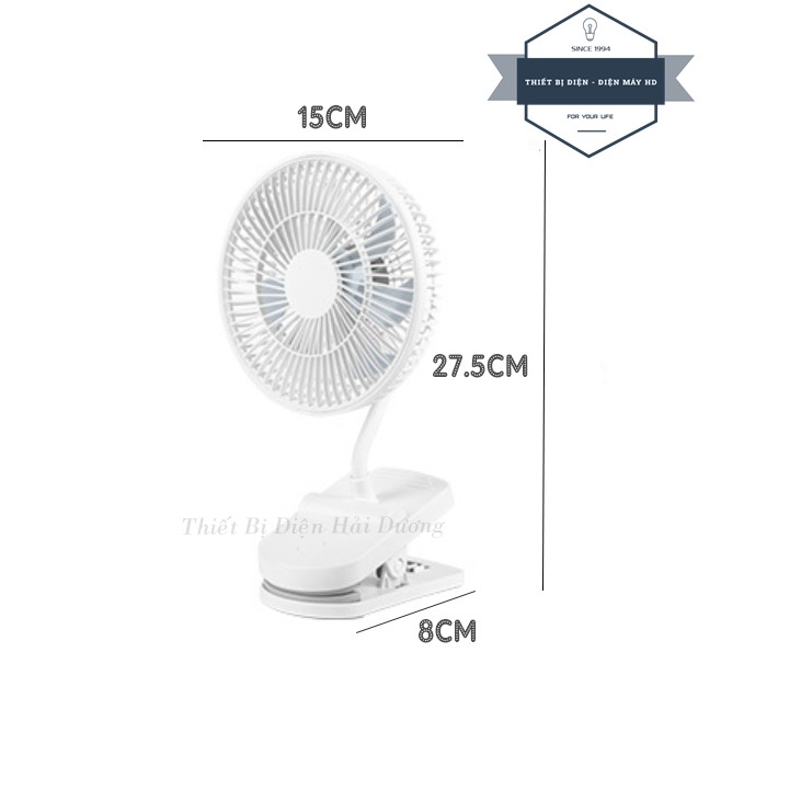 Quạt Tích Điện F1S Vừa Để Bàn - Vừa Kẹp Trên Bề Mặt - 4 Tốc Độ Gió Siêu Mát - Pin 2000mAh - Bảo Hành 1 Năm - Có Video
