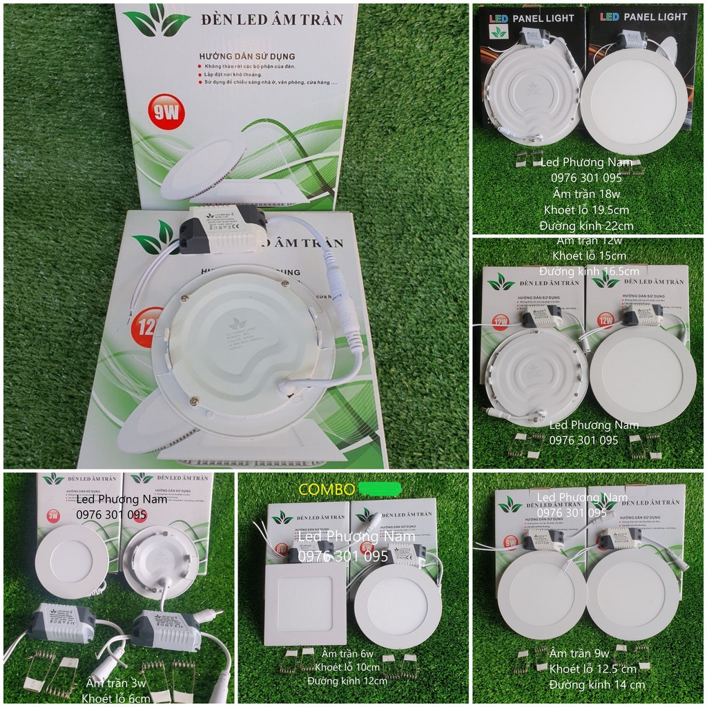 Đèn Led  Âm Trần Tròn 3w Đến 24w