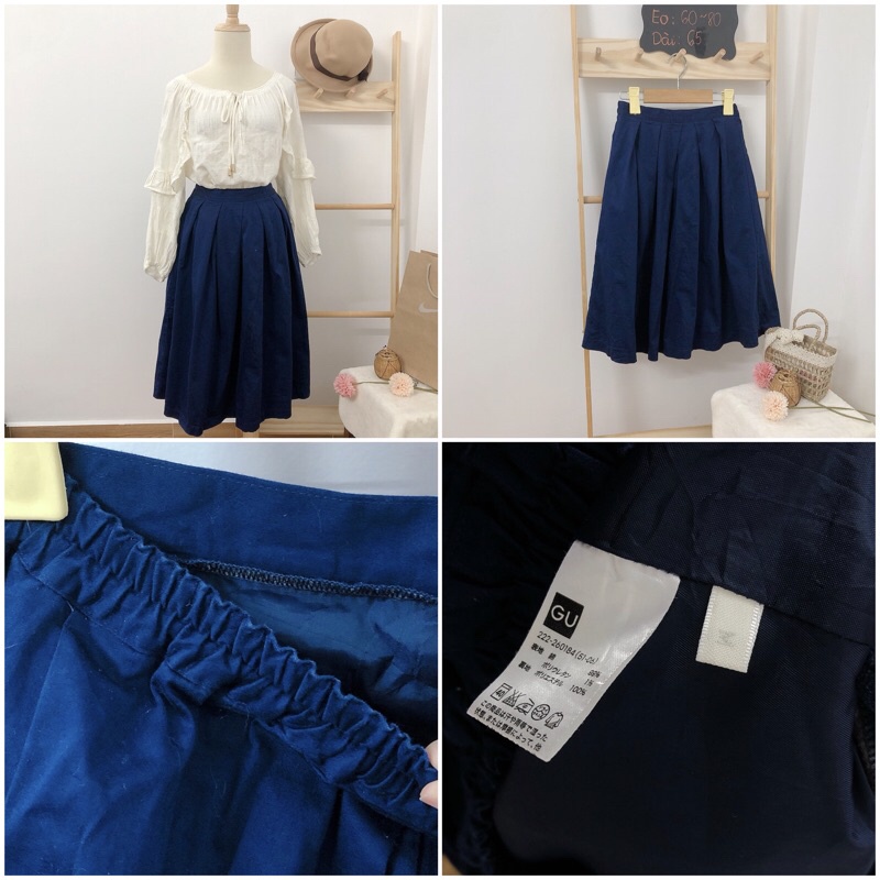 Chân váy hiệu G-U siêu phẩm dưới 55 kg