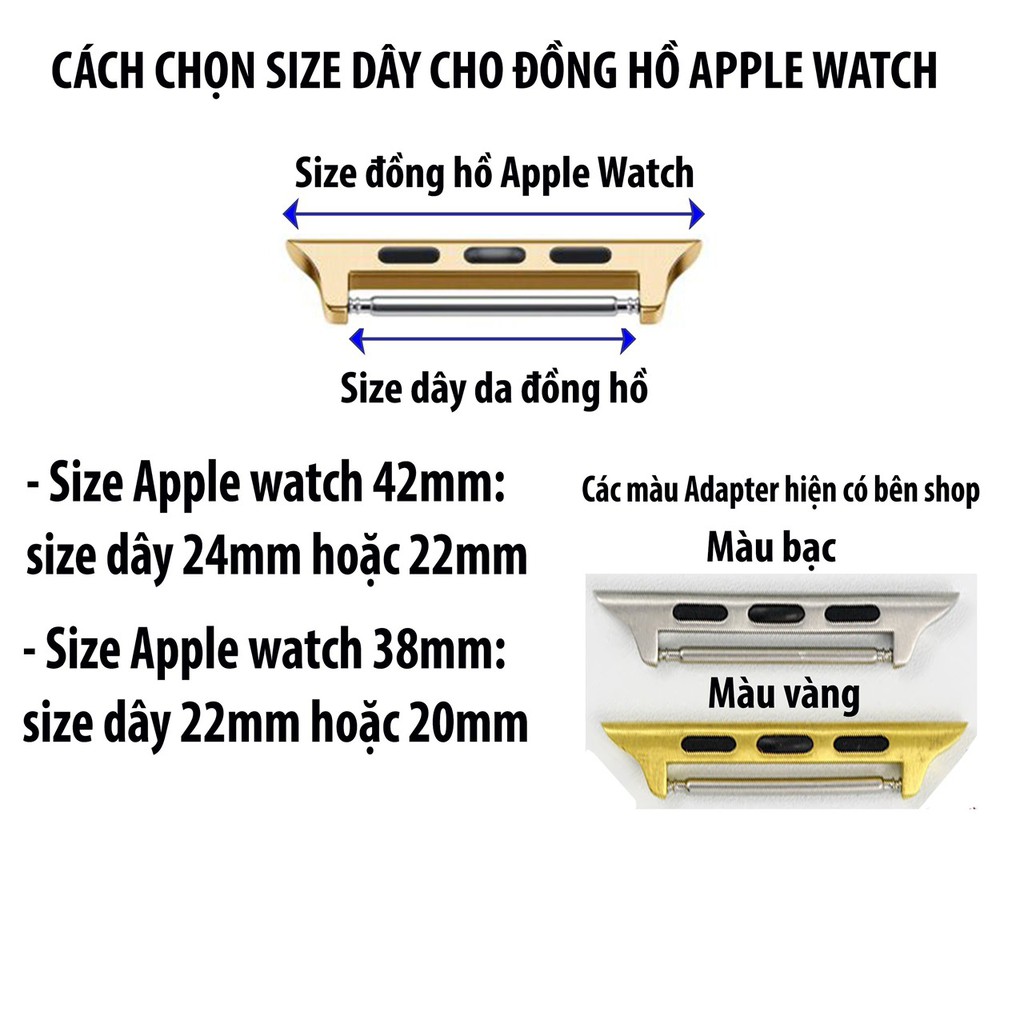 Dây da Apple Watch Khóa Bướm. Dây Apple Watch da CÁ SẤU THẬT dành cho các dòng series 1,2,3,4,5,6,SE có BẢO HÀNH