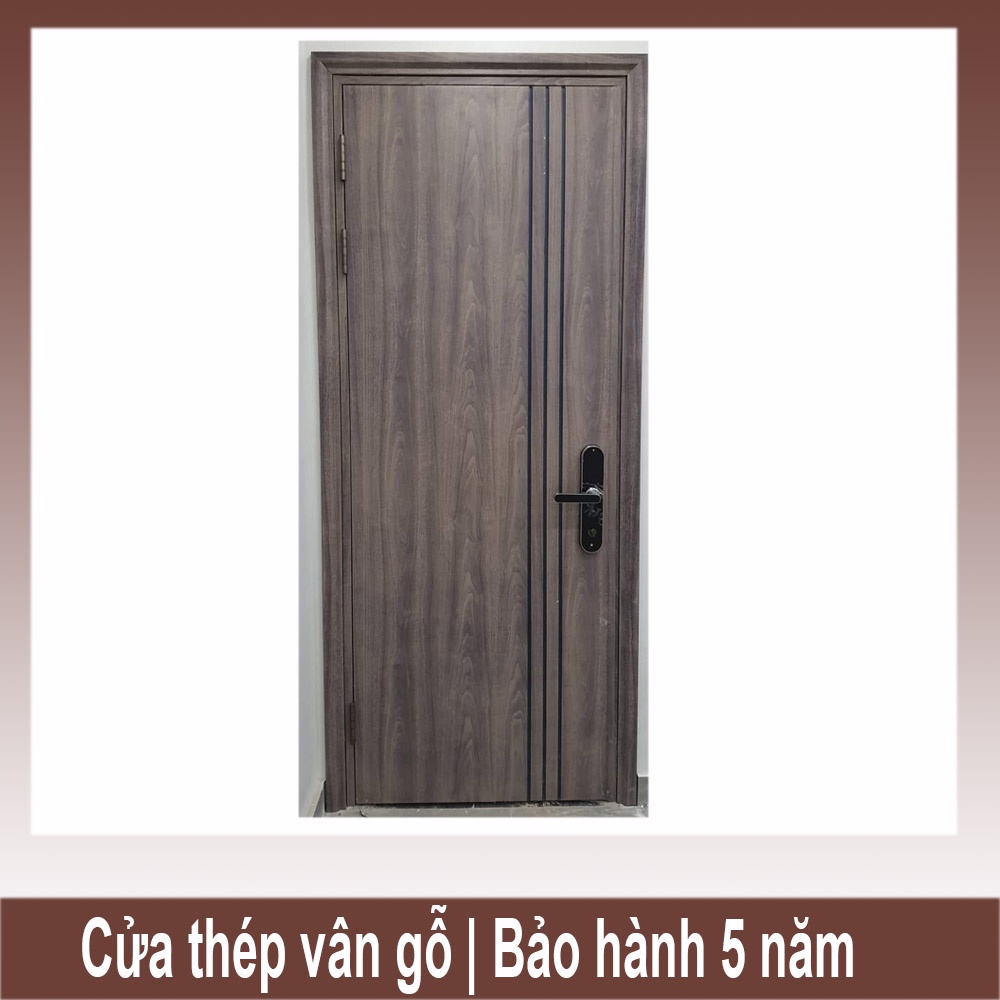 Cửa thép vân gỗ 1 cánh đơn - KG1.08