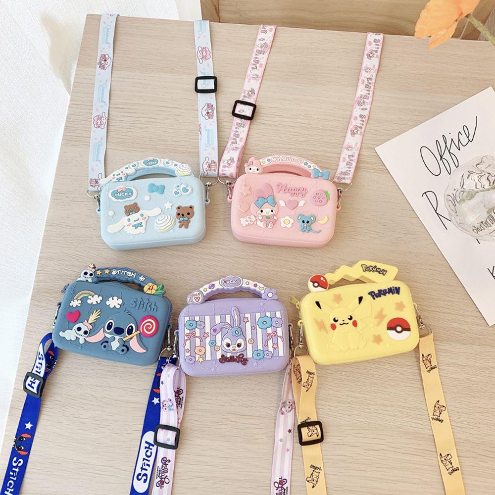 Túi Silicone Đeo Vai Mini Đựng Tiền Xu Cho Bé Gái