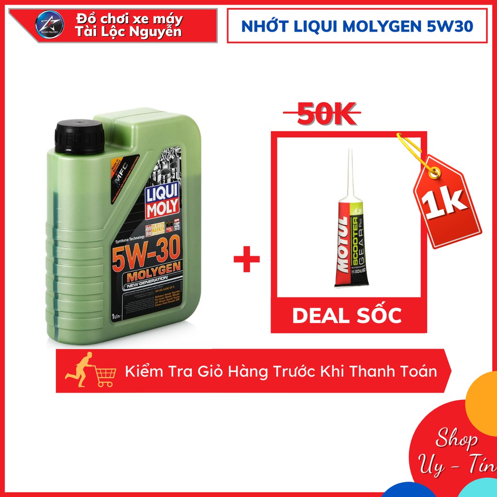 [DEAL SỐC ] NHỚT LIQUYMOLY MOLYGEN 5W30 1 LÍT NHỚT CAO CẤP CHO TAY GA