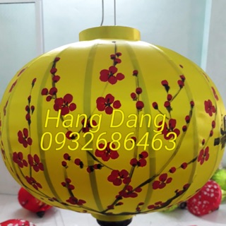 Đèn lồng Hội an vẽ hoa mai, đào thuyền gốc xuôi, màu tuỳ chọn