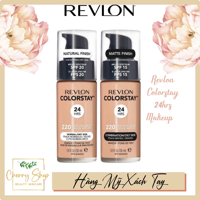 [Giá Sốc/Hàng Mỹ] Kem Nền Revlon Colorstay Makeup 24hrs (30ml) Mẫu cũ và Mẫu mới