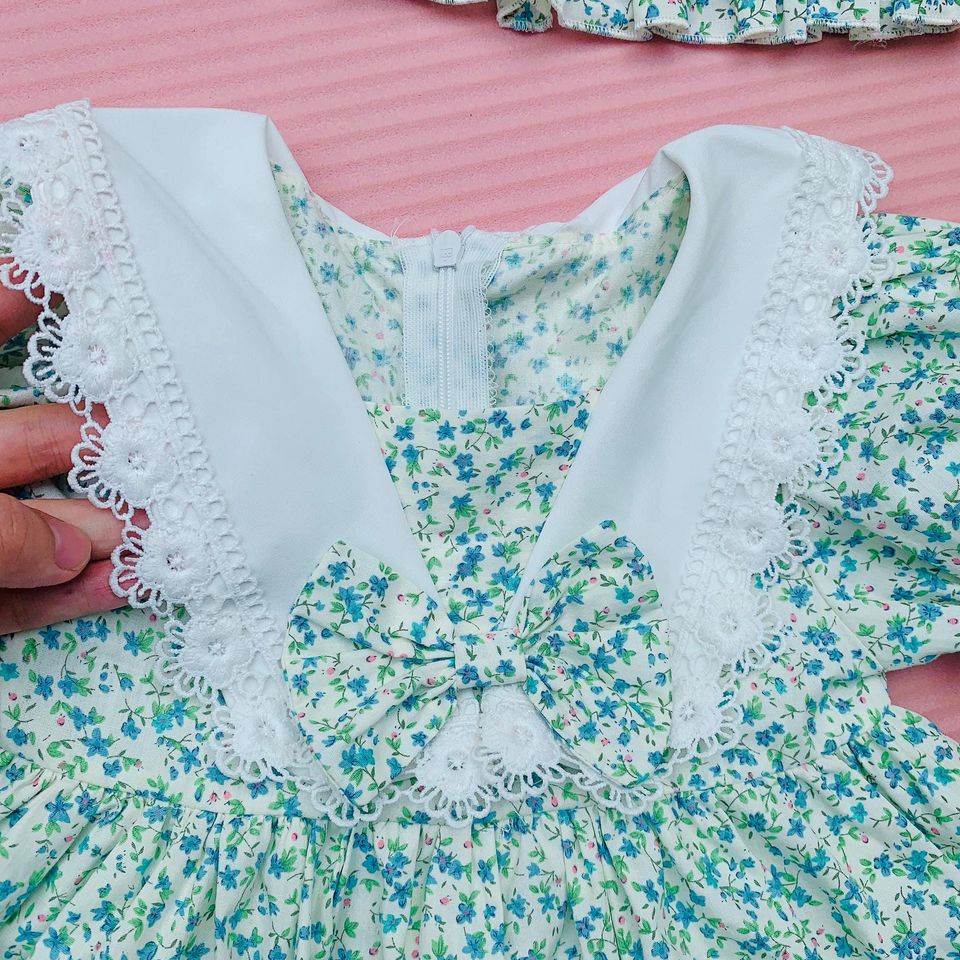 Váy Đầm Công Chúa Cho Bé  - Lolita hoa nhí xanh dương