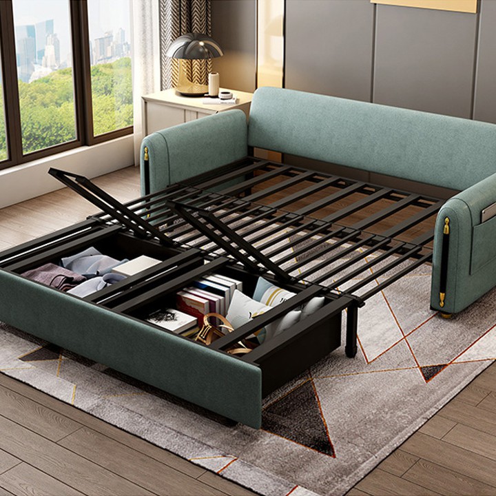 Giường đa năng gấp gọn thành ghế sofa, Giường thông minh đa chức năng 250x180cm