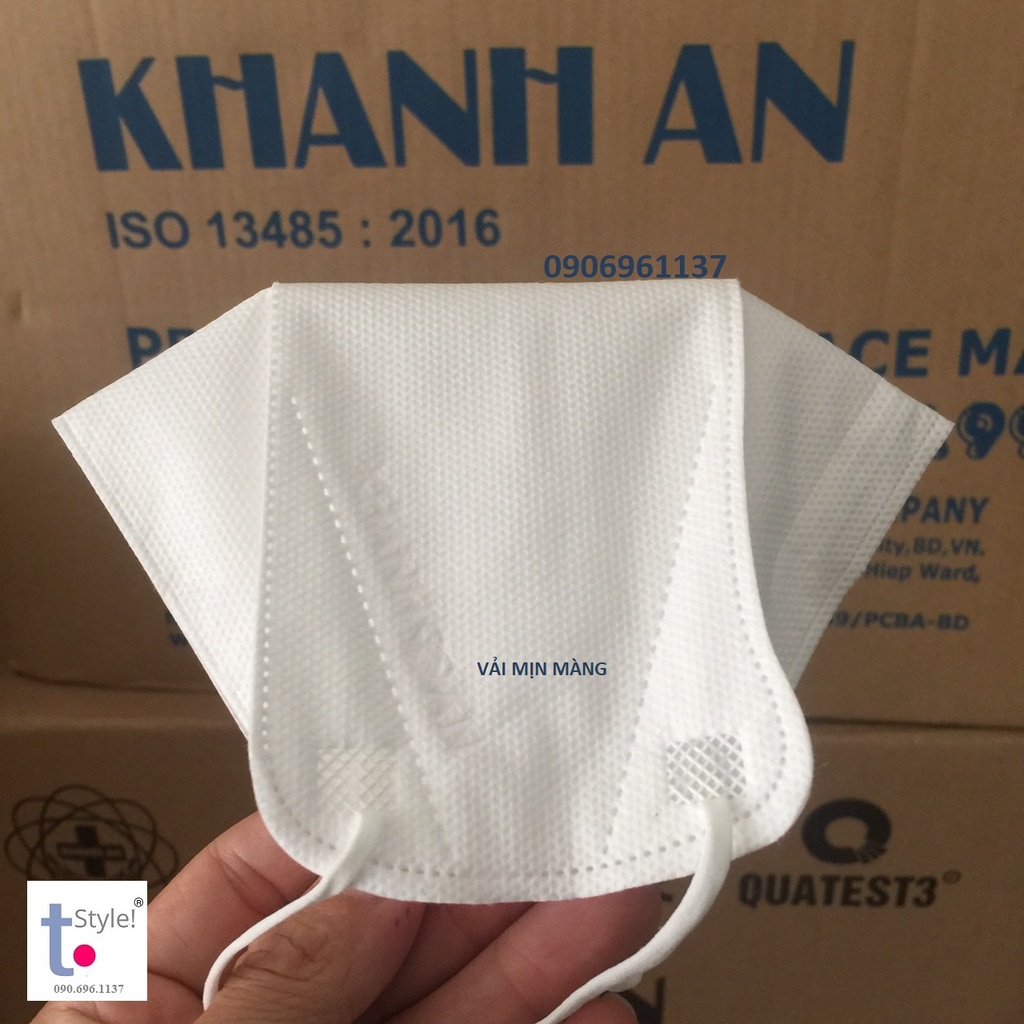 [Chính Hãng] Hộp 30 cái khẩu trang 4D Khánh An KA99 phong cách Hàn Quốc - 4 lớp kháng khuẩn, lọc bụi siêu mịn