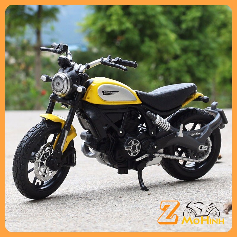 MÔ HÌNH XE MOTO DUCATI SCRAMBLER YELLOW - MAISTO tỷ lệ 1:18