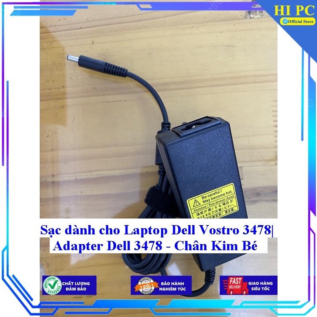 Sạc dành cho Laptop Dell Vostro 3478 Adapter Dell 3478 Chân Kim Bé - Hàng Nhập Khẩu