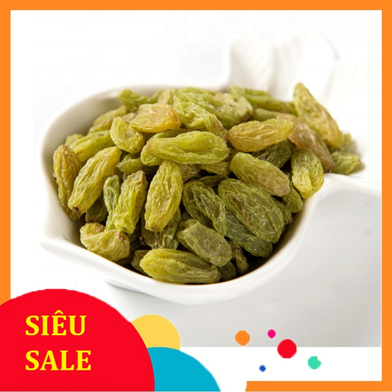 Nho khô xanh [LOẠI 1 - GIÁ TỐT] sấy khô nguyên chất, dẻo chua ngọt, đặc biệt ngon NGỌT