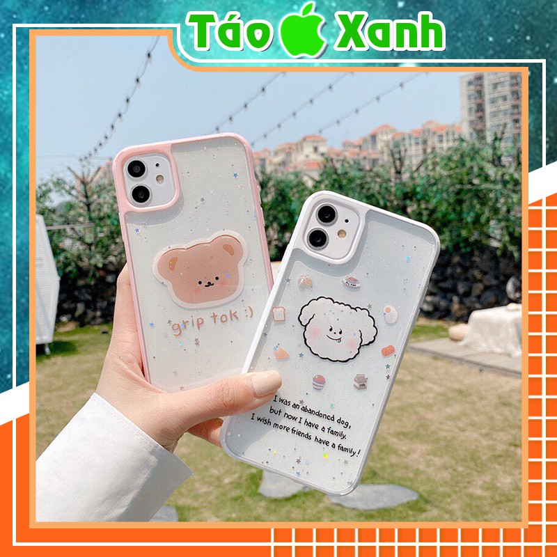 Ốp Lưng Iphone Couple Gấu Chó 6/6plus/7/7plus/8/8plus/x/11/12/pro/max/plus/promax