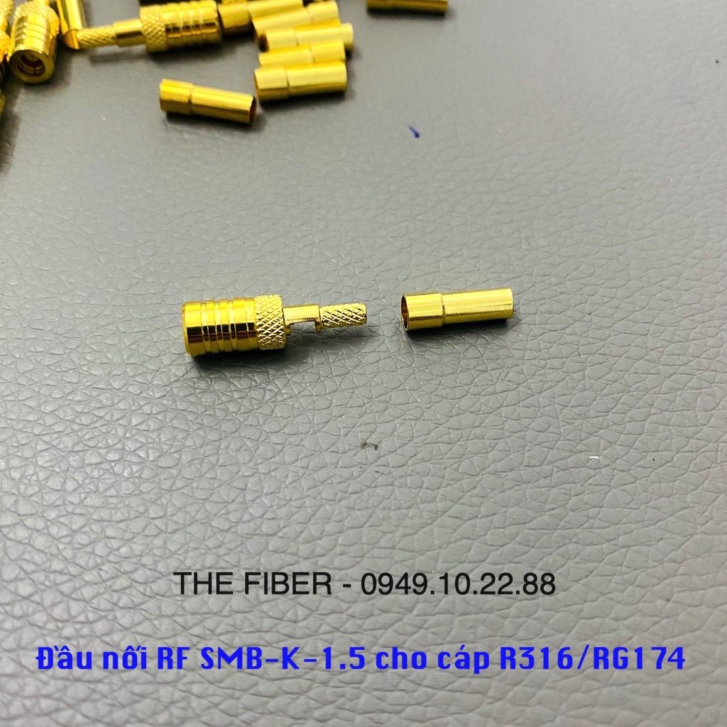 Đầu nối SMB đầu cái cho cáp RG316/RG174 SMB-K-1.5