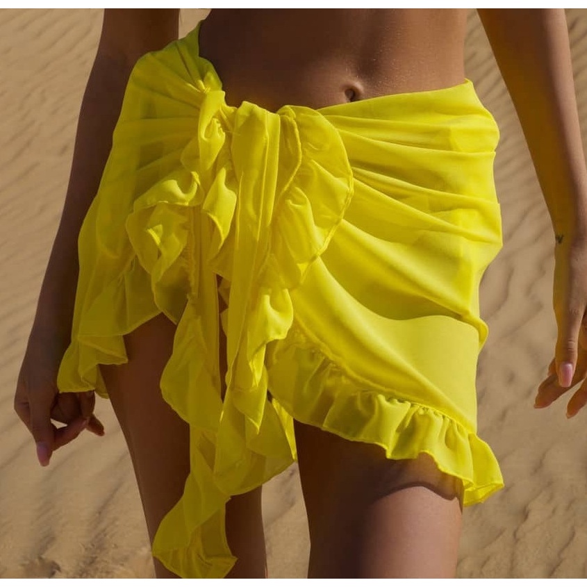 Váy Ngắn Đi Biển Nhún Bèo