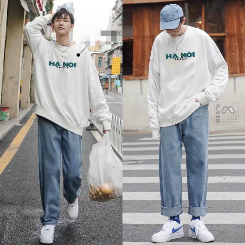 Áo sweater, áo hoodie nỉ UNISEX nam Nữ form Rộng logo under Hà Nội - In Hình Local Brand | BigBuy360 - bigbuy360.vn