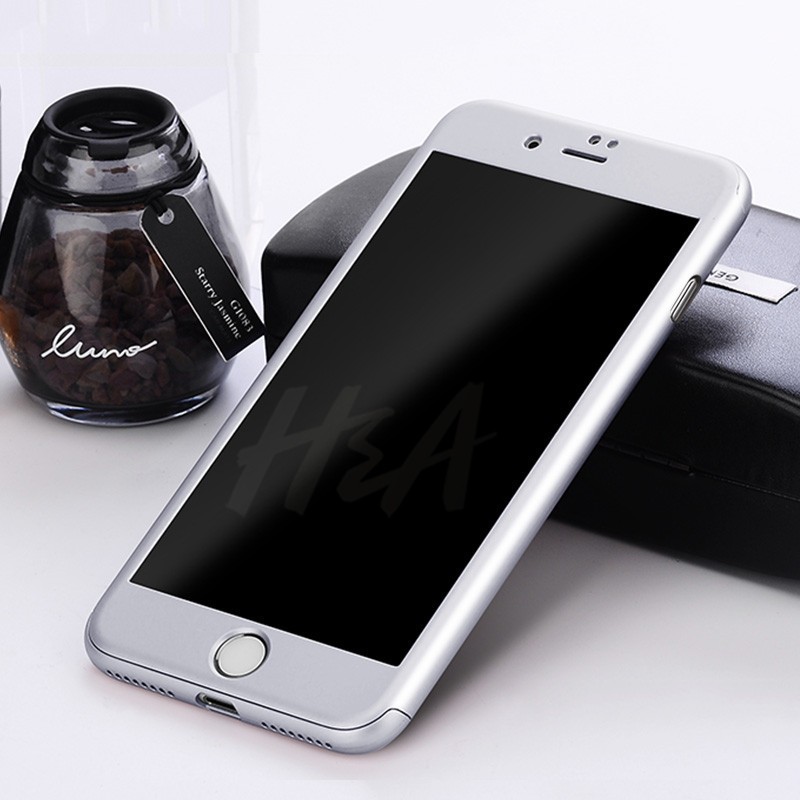 Fashion 360 Full Cover Phone Case For iPhone X XS 7 6 6s 8 Plus PC Protective Cover For iPhone 12Mini XR 11 12 Pro XS Max Case With Glass