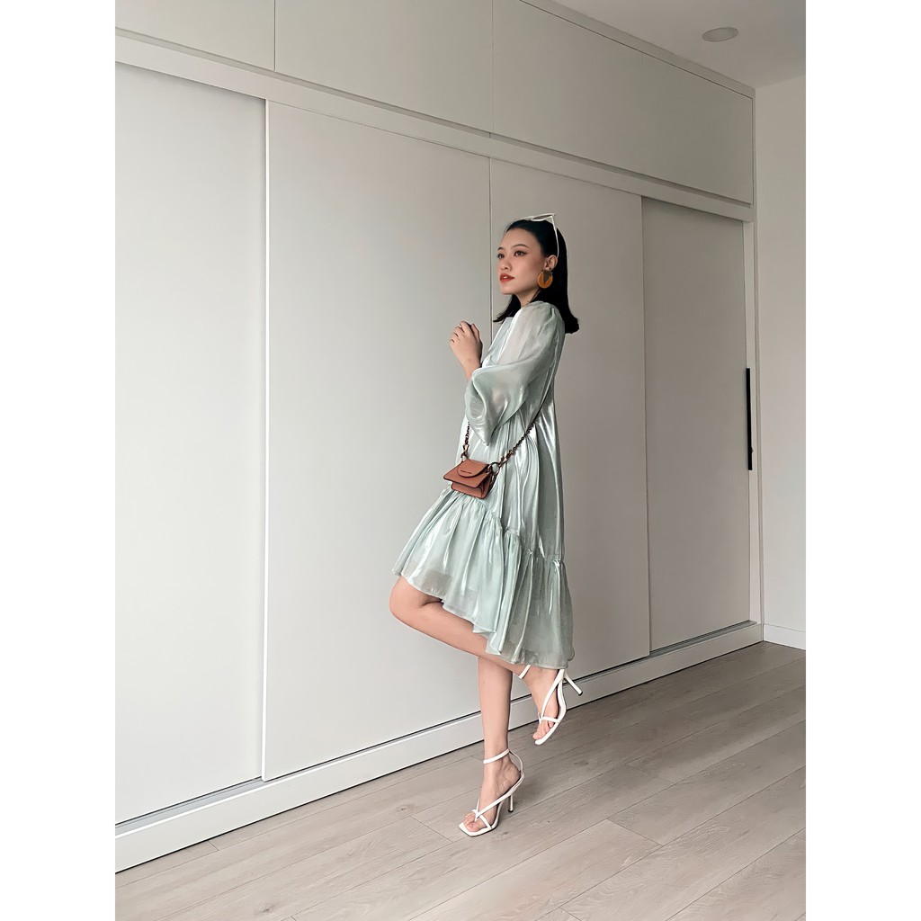 Đầm babydoll suông thiết kế dự tiệc sang chảnh cao cấp lụa organza Joven | BigBuy360 - bigbuy360.vn
