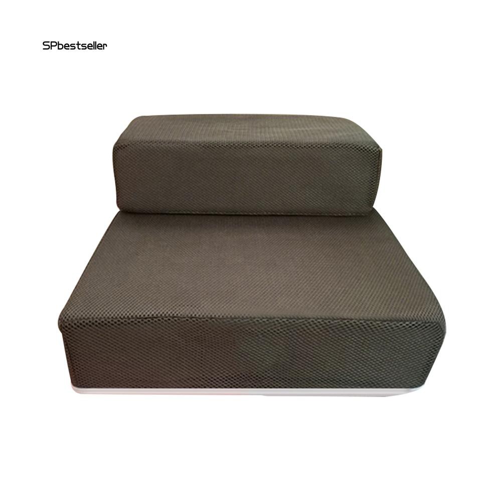 Cầu thang 2 bước dạng gập bằng lưới xốp cho thú cưng tiện lợi