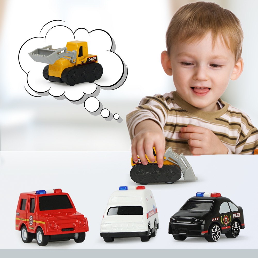 Set 4 Mô Hình Xe Cứu Hỏa 120 Ambulance Cho Bé