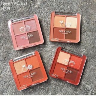 Phấn mắt Neecara Mini màu mắt 4 ô - Thái Lan