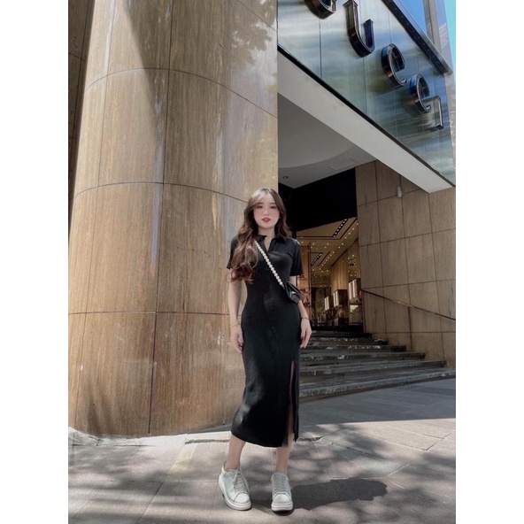 Đầm body polo midi