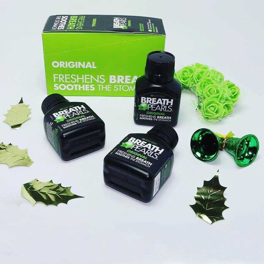 Viên uống thơm miệng thảo dược Breath Pearls, Úc  giảm mùi miệng cho người lớn, phụ nữ và bé trên 6 tuổi