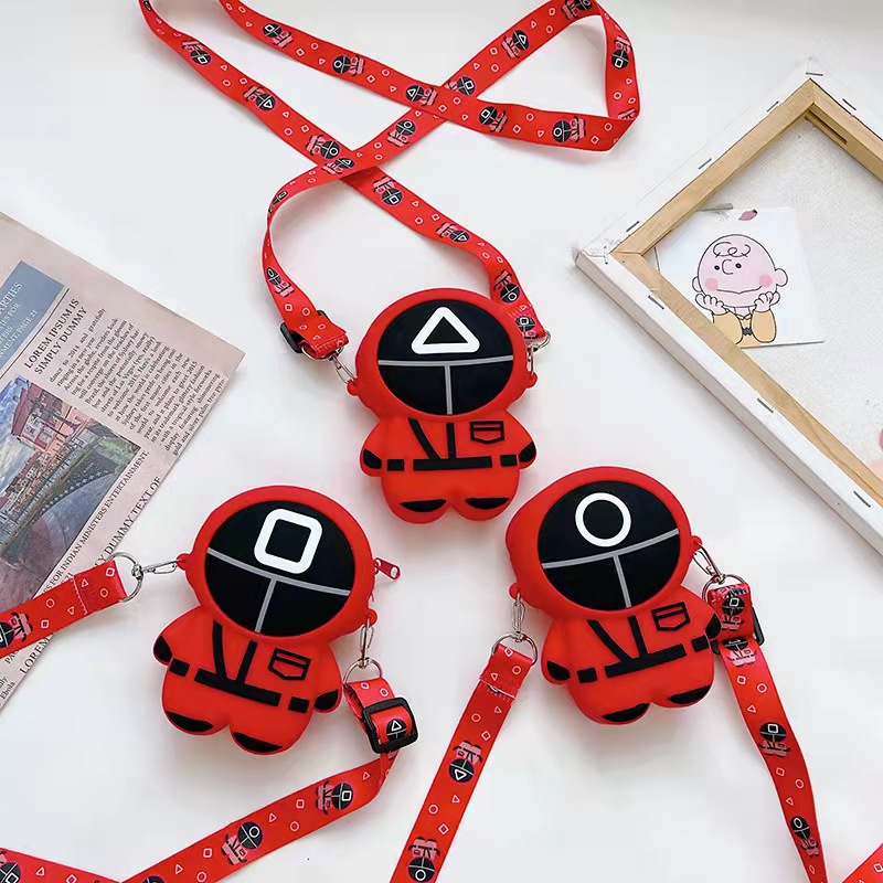 Đồ chơi bóp bong bóng giải tỏa áp lực hình Squid Game cho trẻ em cực xinh