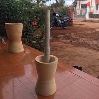 bộ cối chày gỗ cỡ đại