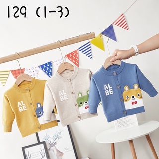 Áo len dài tay cài cúc giữa cho bé trai