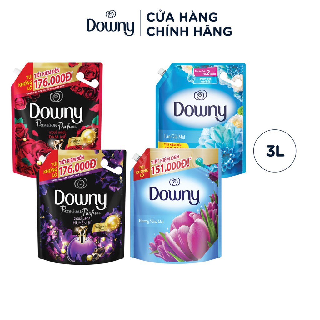 Nước Xả Vải Downy 3L x 4 Túi