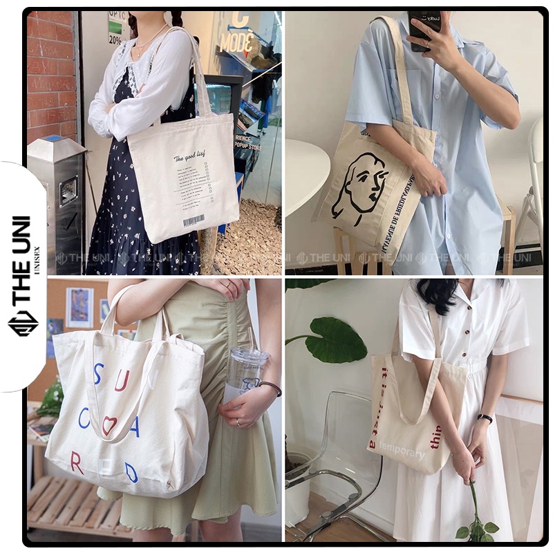 Các Mẫu Túi Tote Túi Vải Canvas Hàng Quảng Châu Loại Chất Đẹp Kiểu Dáng Bao Xinh